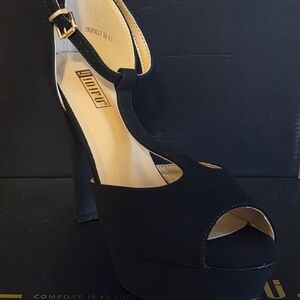 Womens Black Platform Heels